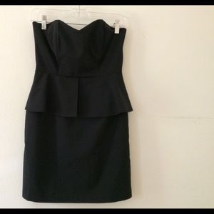 Strapless peplum dress